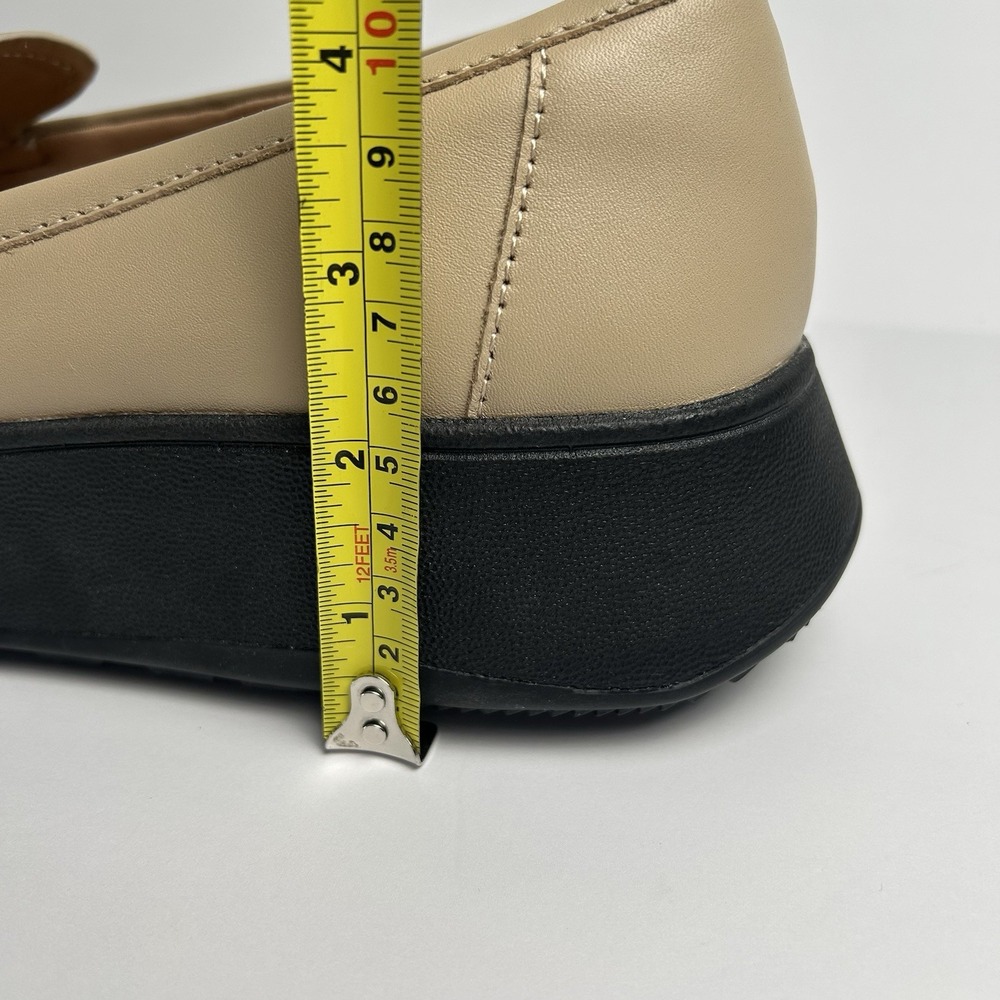Fitflop Beige and Black Leather Loafers - Picture 6 of 7